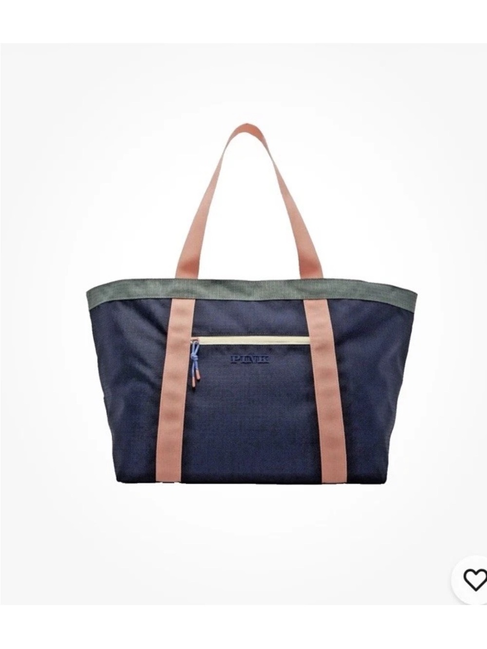 Navy Canvas Weekender tote Bag with Pink Straps - PINK Victoria's Secret